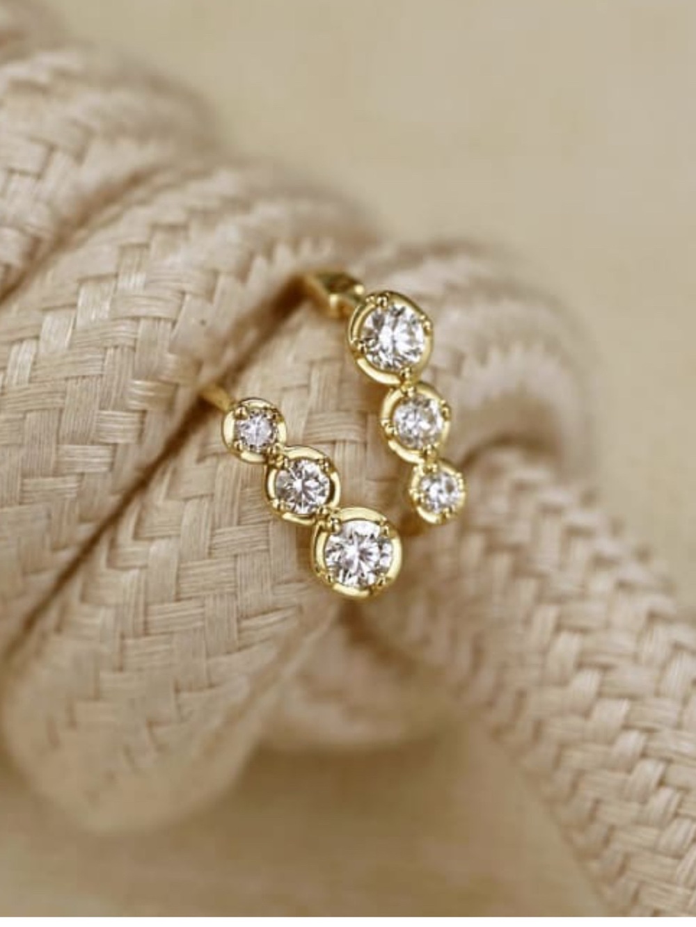 Small CZ Huggie Earrings